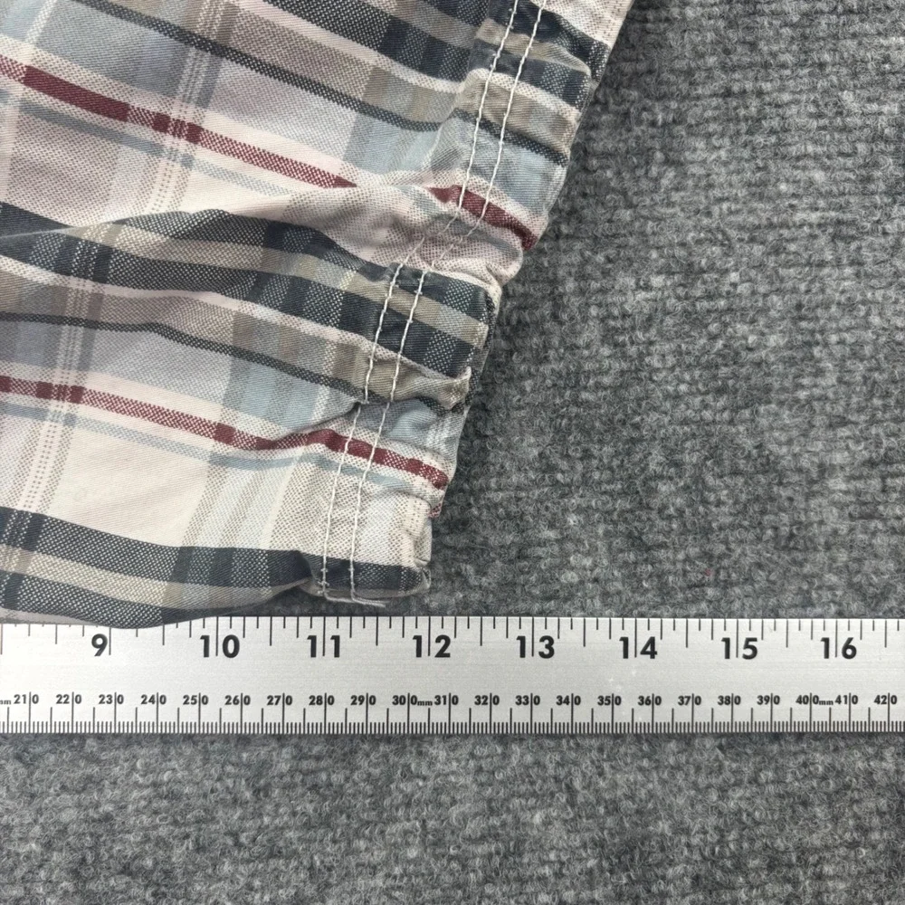 Benjamin Black Cargo Shorts 36 Gray Plaid Multi-Pocket Utility Mens‎